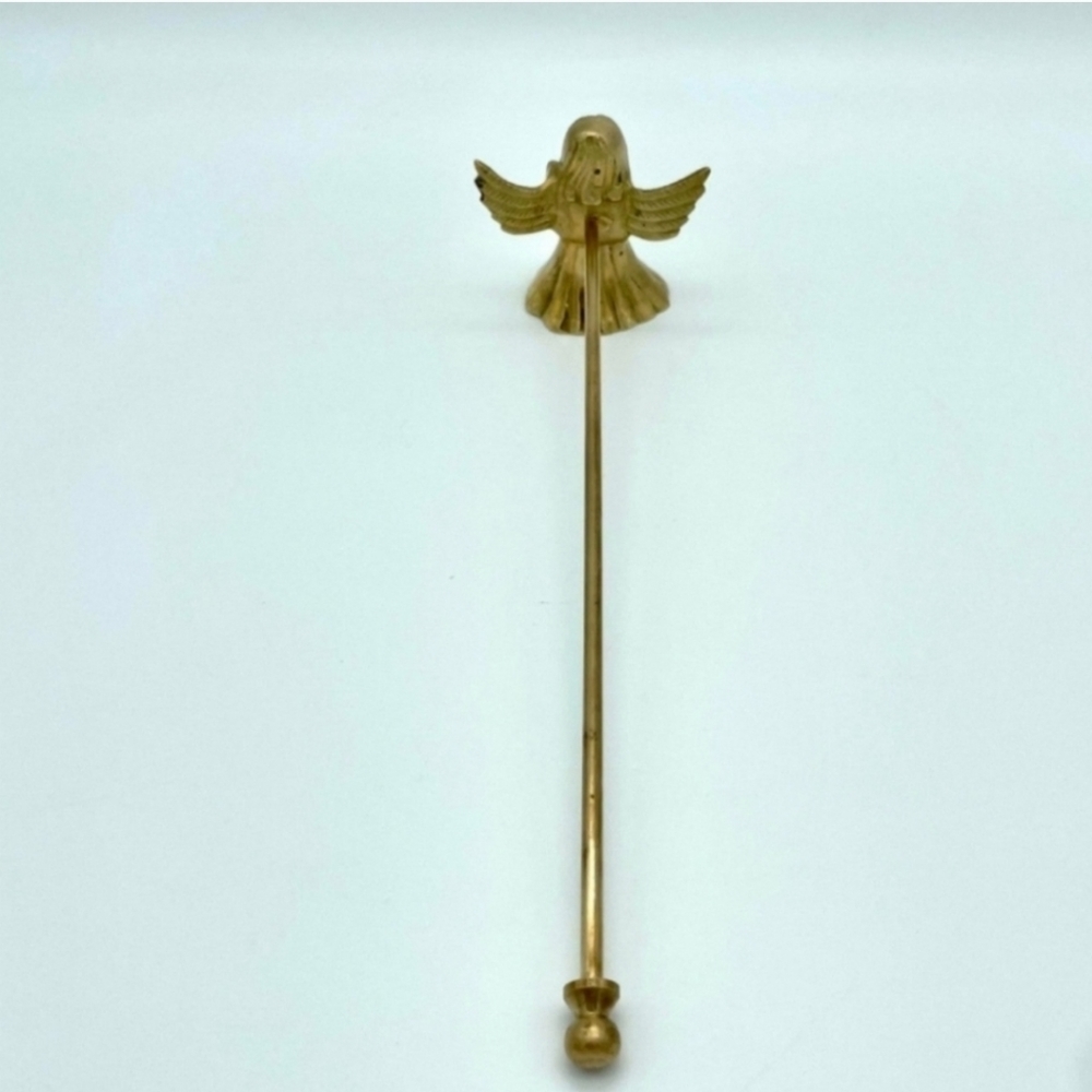 Vintage brass angel candle snuffer extinguisher